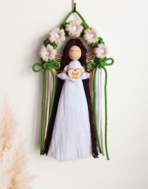 Anioł Stróż Boho & Folk- zieleń