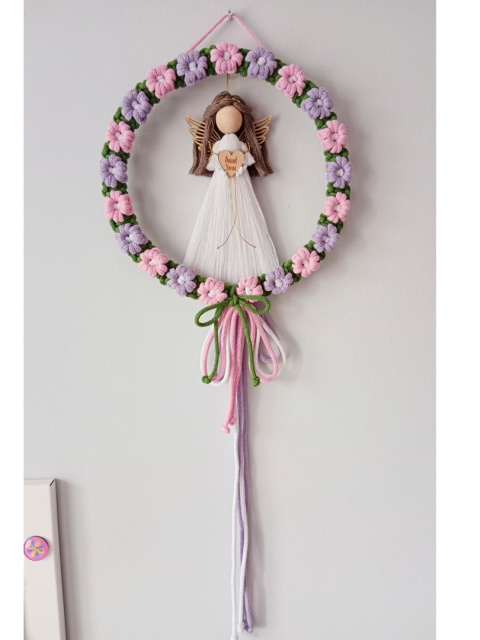 Anioł Stróż dla dziewczynki na komunię, chrzest