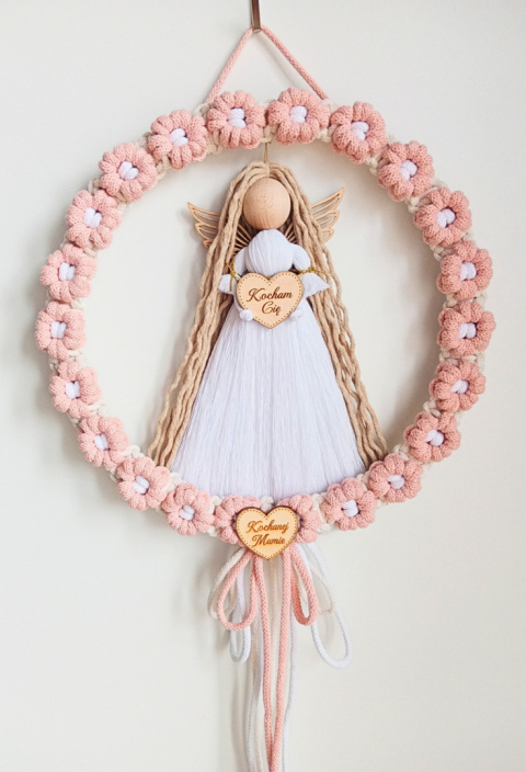 Aniołek kochanej mamie - jasny róż