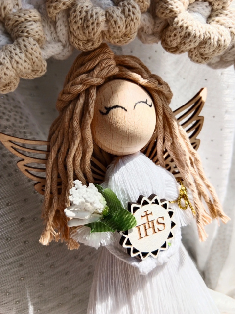 Aniołek komunijny-mały biel